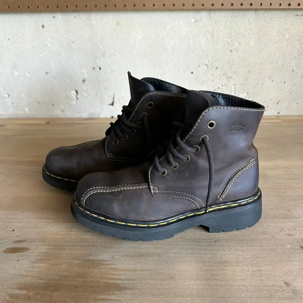 Vintage Dr Martens Made in England Brown Boots M9 W10